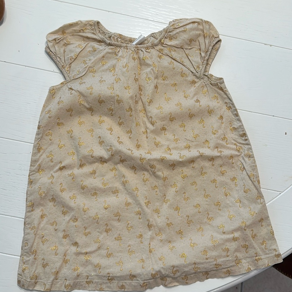 3/$15 h&m dress flamingo gold 12-18m